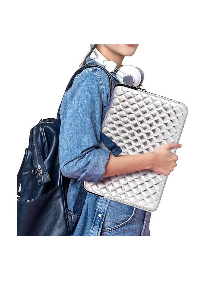 Energy case 15.6-inch Laptop Sleeve, Energy Case Soft Protective Zippered Sleeve Compatible with 15.6-inch Notebooks, Ultrabooks, and Chromebooks (Silver)  - Image 2