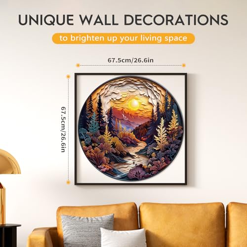 masseruon Round Puzzles for Adults 1000 PiecesNaturelish Puzzle266  266in Jigsaw Puzzles with HD Matte FinishHard Impossible Difficult Puzzle for AdultChallenging Gift for Puzzle Lovers - Image 5