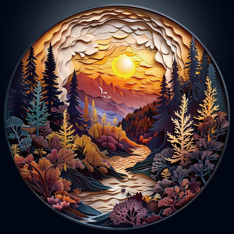 masseruon Round Puzzles for Adults 1000 PiecesNaturelish Puzzle266  266in Jigsaw Puzzles with HD Matte FinishHard Impossible Difficult Puzzle for AdultChallenging Gift for Puzzle Lovers - Image 3