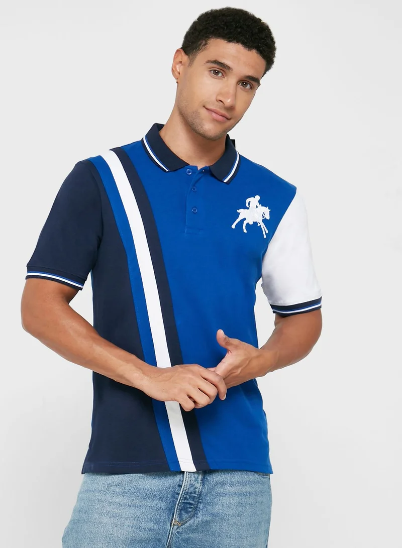 Seventy Five Colourblock Polo Shirt