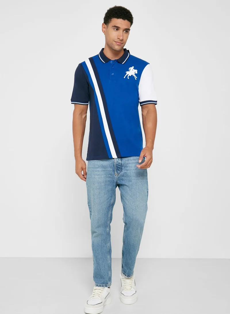 Seventy Five Colourblock Polo Shirt