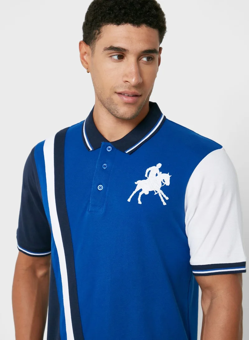 Seventy Five Colourblock Polo Shirt