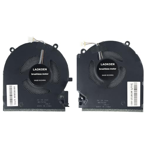 LAOKOEN New Replacement Cooling Fans for HP Victus Gaming laotop 16-d 16-e 16-d000 16-e000 16-d0193tx 16-e0125nf Series Laptop DC 5V 0.6A Fan (for RTX3060/Ti RTX3070/Ti Graphics Card Laptop) - Image 1