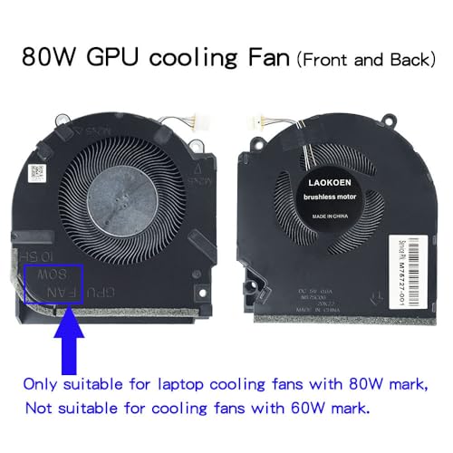 LAOKOEN New Replacement Cooling Fans for HP Victus Gaming laotop 16-d 16-e 16-d000 16-e000 16-d0193tx 16-e0125nf Series Laptop DC 5V 0.6A Fan (for RTX3060/Ti RTX3070/Ti Graphics Card Laptop) - Image 3