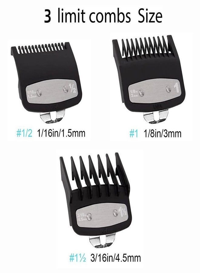 SKINPLUS Premium Hair Clipper Guide Comb Set - 3 Sizes (1/2", 1", 1.5") | Durable Cutting Guards for Precision Hair Trimming - Image 3