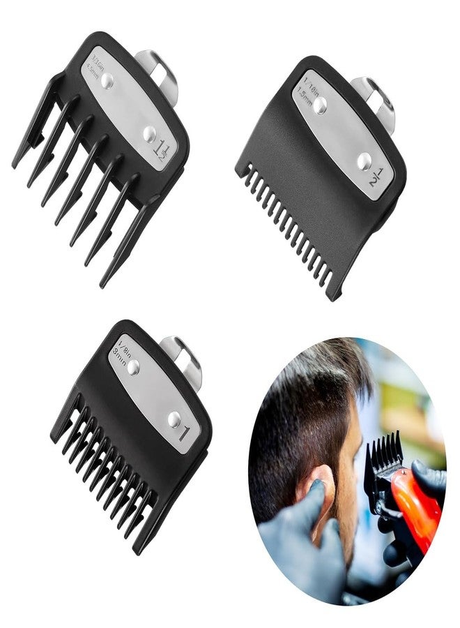 SKINPLUS Premium Hair Clipper Guide Comb Set - 3 Sizes (1/2", 1", 1.5") | Durable Cutting Guards for Precision Hair Trimming - Image 2