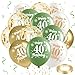 Yoirrat 40th Birthday Balloons 24Pcs Sage Green Gold Fortieth Birthday Latex Balloons Confetti Balloons Green Gold 40th Birthday Party Decorations for Women Men 40 Year Birthday Anniversary Supplies 12inch - Image 2