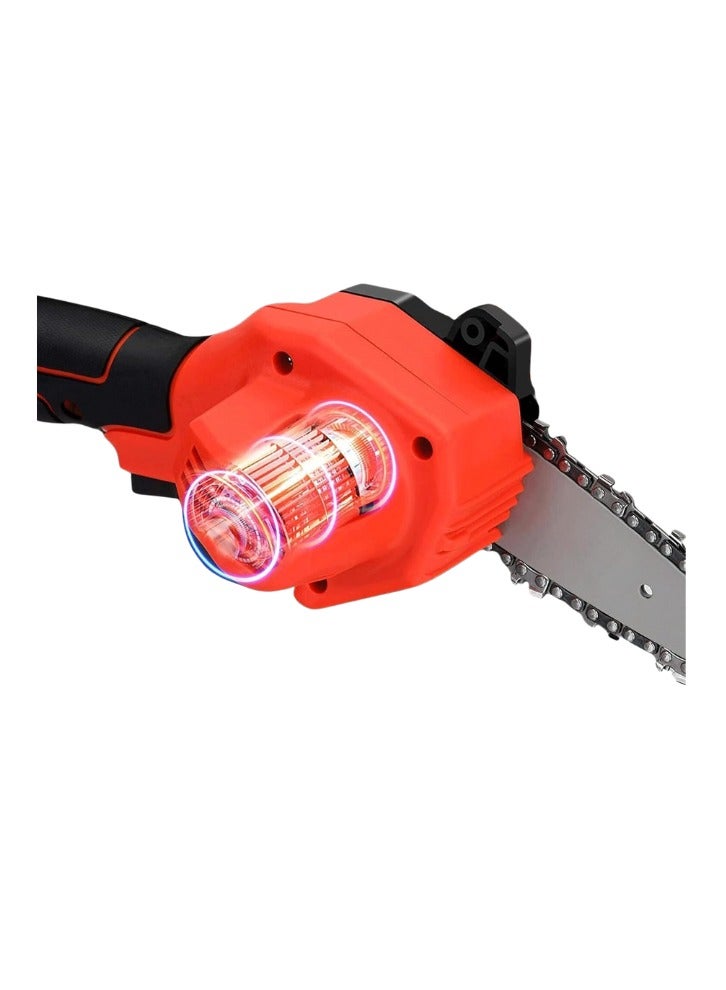 Generic Mini Electric Portable Cordless Chainsaw One Hand 6 Inch Small Chain Saw With 21V Rechargeable Battery Portable Cutting Tool For Tree Branch Trimming Wood Gardening  - Image 3
