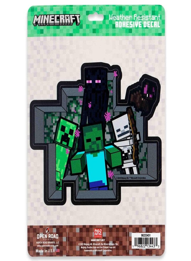 Open Road Brands Minecraft Characters Adhesive Vinyl Decal - Image 1
