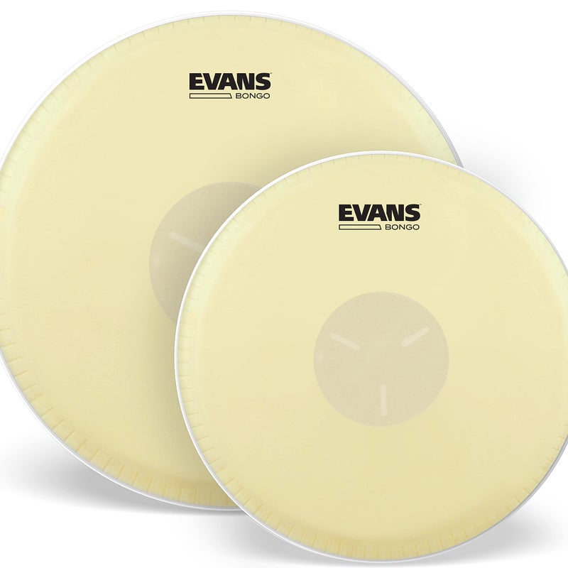 Evans Tri-Center Bongo Drum Head Pack, 7 1/4 and 8 5/8 Inch - Image 1