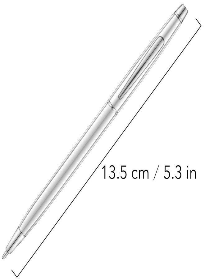 Unibene 6 Pcs Silver Slim Mental Ballpoint Pens Medium Point(1 mm) - Black ink, Nice Gift for Business Office Students Teachers Wedding - Image 3