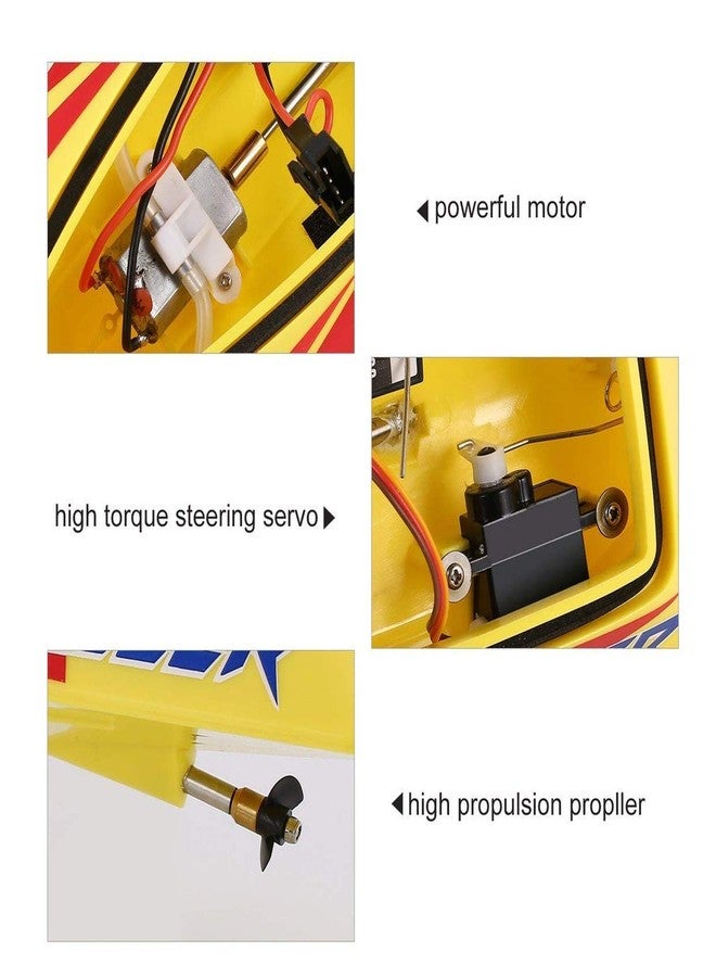 بوكو ديفو قارب سباق صغير يعمل بالتحكم عن بعد POCO DIVO 2.4 جيجاهرتز، لون أصفر - Image 4