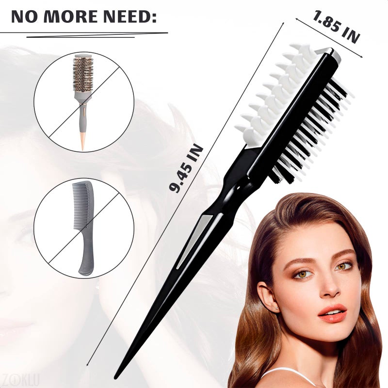 ZOKLU Curl Defining Brush - Curl Comb Defining with Double-Sided Hair Teasing Brush for Volume & Styling with Less Pulling - Designed for Controlled Styling, Shaping, Texture & Shine on Wet & Dry Hair Use - Image 1