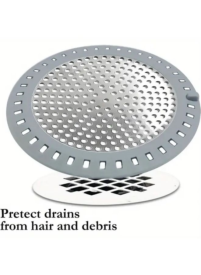 Black Stainless Steel Drain Cover 2pcs Perforated Design Rust Resistant Kitchen Bathroom Sink - Image 2