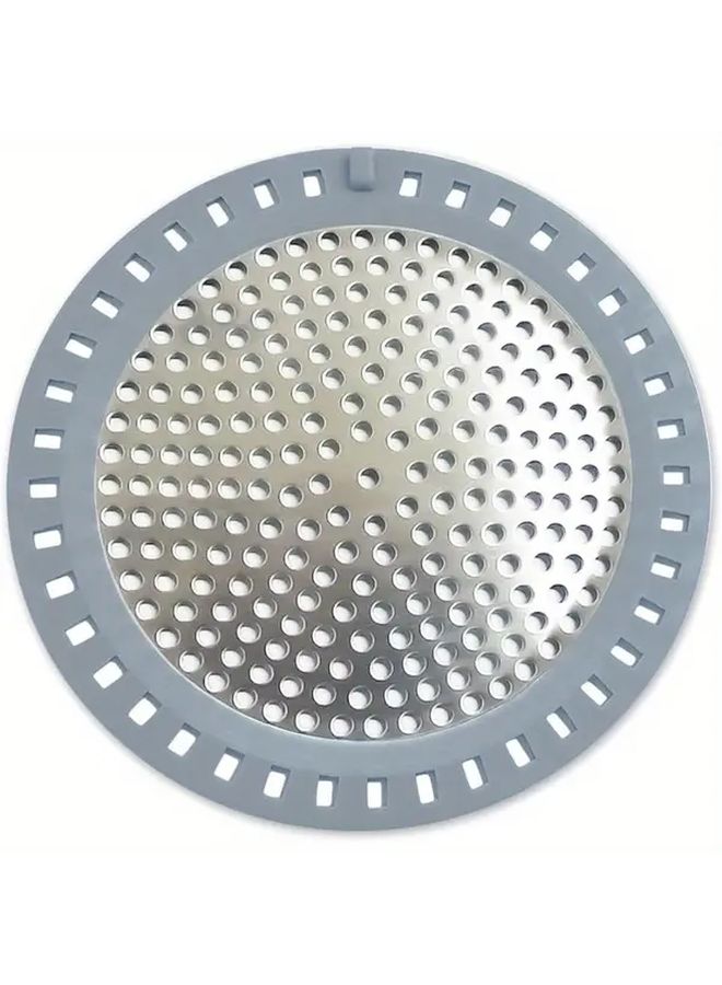Black Stainless Steel Drain Cover 2pcs Perforated Design Rust Resistant Kitchen Bathroom Sink - Image 1