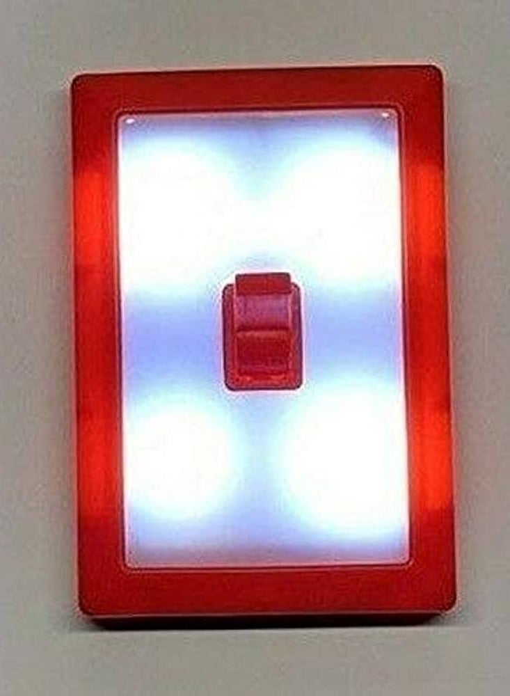 مفتاح حائط LED 4 لاسلكي، 3 مصابيح LED تعمل بالبطارية، مفتاح جداري خفيف لخزانة غرفة النوم، قاعة المرآب أبيض  - Image 1