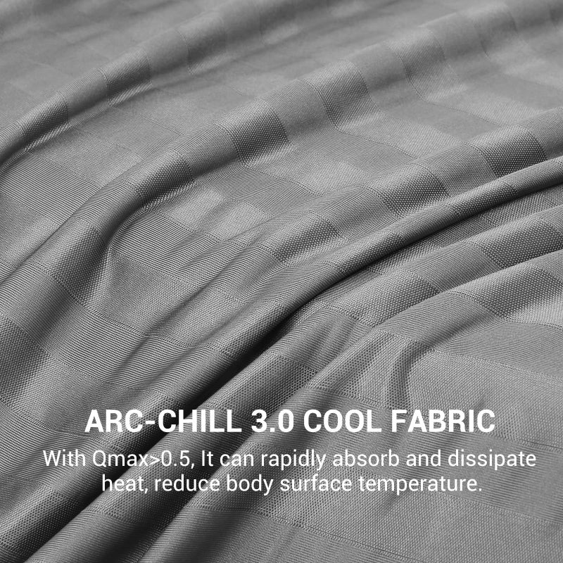 اليجير تبرد التبريد الثوري الأنيق يمتص الحرارة للحفاظ على جسمه باردًا للعرق الليلي قوسًا مزدوجًا قوسًا-chill3.0 ألياف التبريد Q-Max> 0.5 بطانيات باردة الصيف خفيفة الوزن للنوم 51 × 67 - Image 3