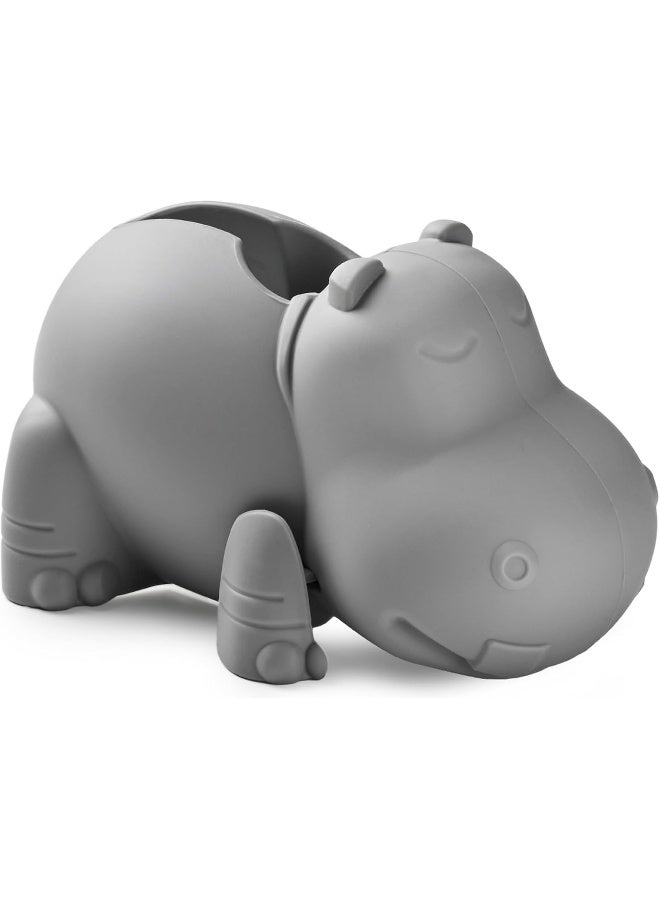Mandoo Faucet Cover Bathtub Baby, Bath spout Cover for Bathtub sea Lion Hippo Grey - Image 1