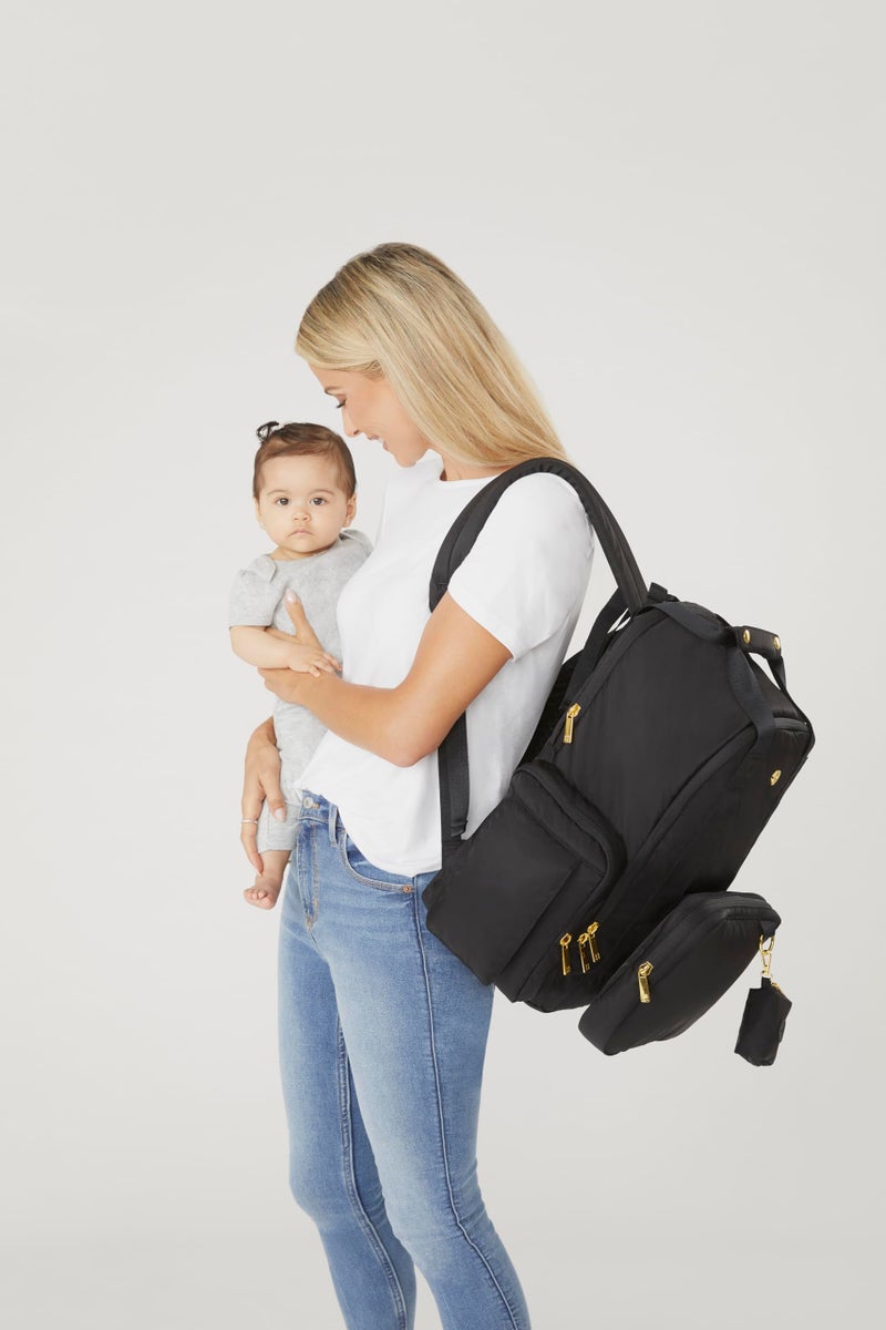 HUGGIES Unisex-adult Signature Hug Pack Diaper Backpack, Black, One Size - Image 3