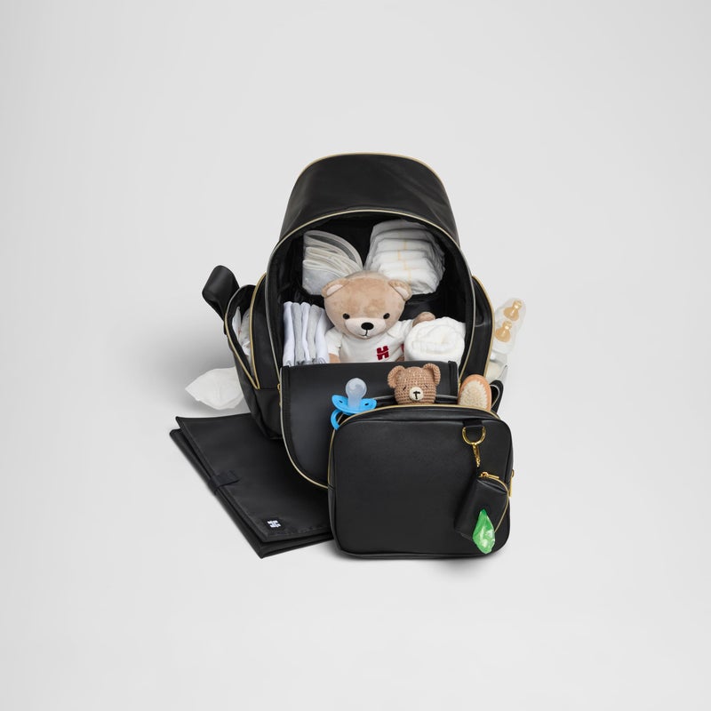 HUGGIES Unisex-adult Signature Hug Pack Diaper Backpack, Black, One Size - Image 2