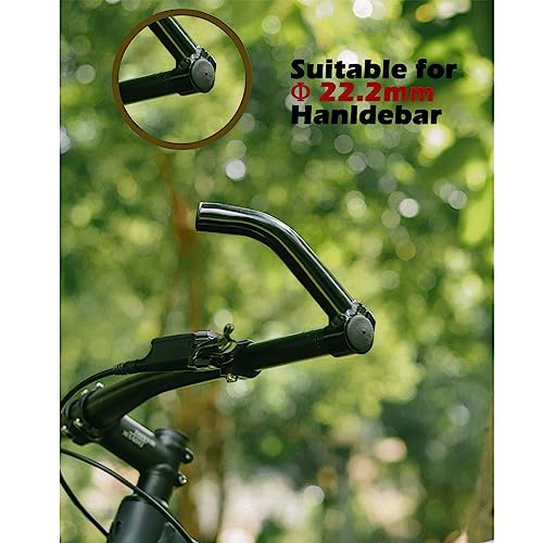 Thinvik Bike Bar Ends, Aluminium Alloy MTB Bicycle Handlebar Ends, Bike Bar Extender for Mountain Bike, Black - Image 2