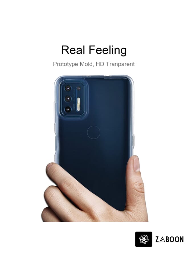 Zaboon غطاء حماية لهاتف موتورولا موتو جي 9 بلس 0.75 مم رقيق للغاية شفاف TPU ناعم - Image 3