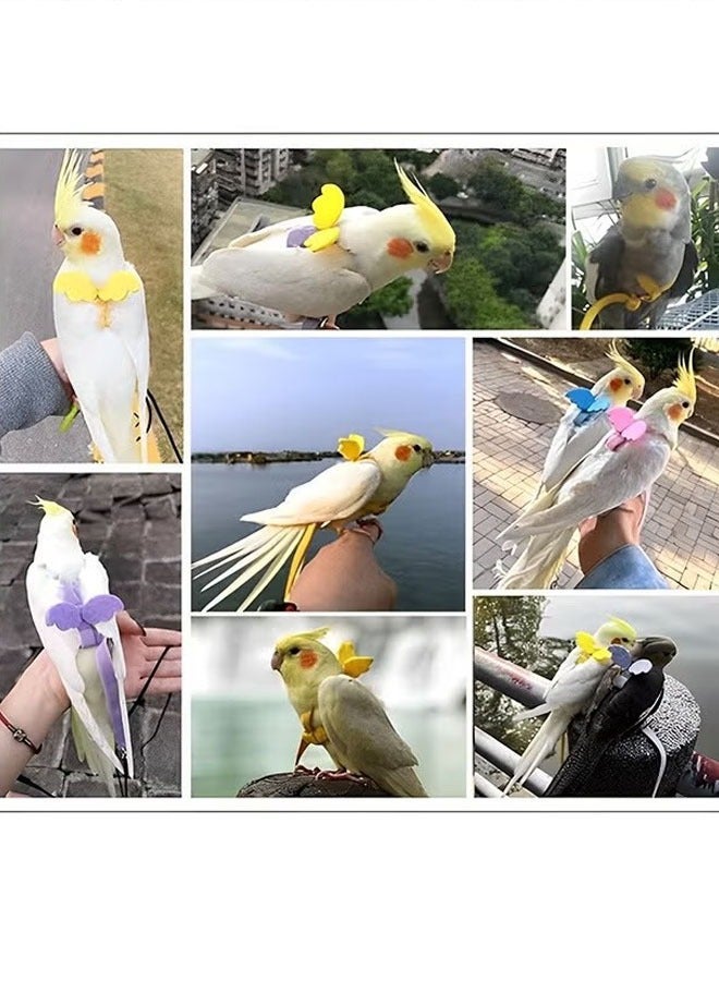ZVEV Bird Flying Rope,Pet Parrot Bird Harness And Leash,Adjustable Training Design Anti-Bite,Bird Nylon Rope With Cute Wing For Parrots,Suitable For Scarlet,Keck,Mini Macaw And Same Size Birds - Image 5