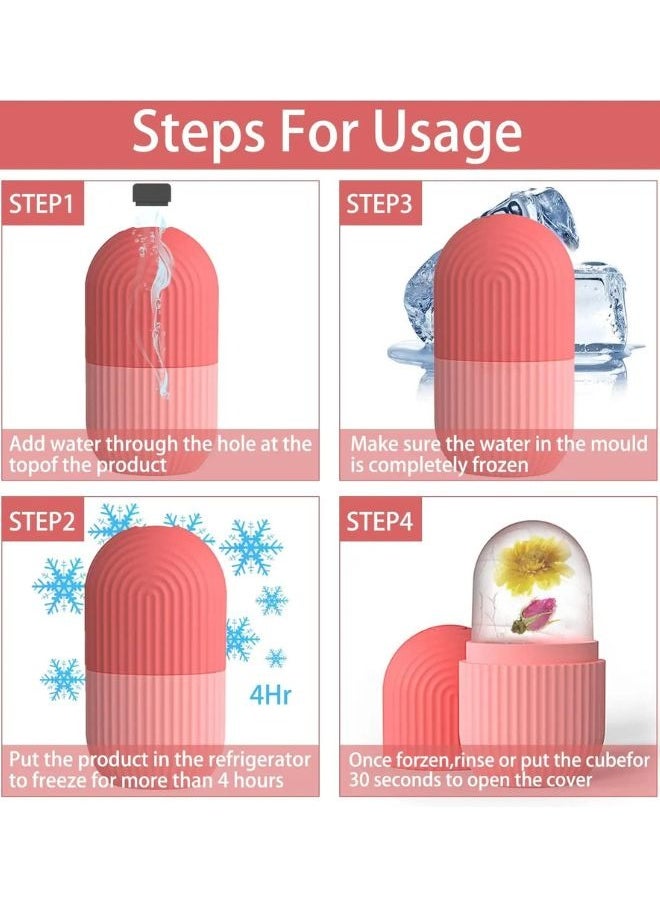 Prime by javaudan Ice Mold Ice Maker for Face with Anti-Leak& Drip System, Contour Cube Ice Roller, Silicone Ice Holder for Face Ice Face Roller Skin Care Tools Gift for Women  - Image 5