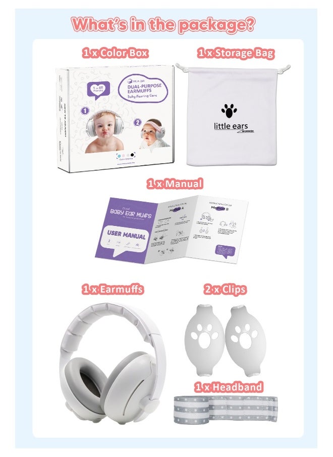 AL RAID - Baby Earmuffs Dual-purpose Head-mounted Noise-proof Sleeping Children's Outdoor Noise Reduction Earmuffs - Image 1