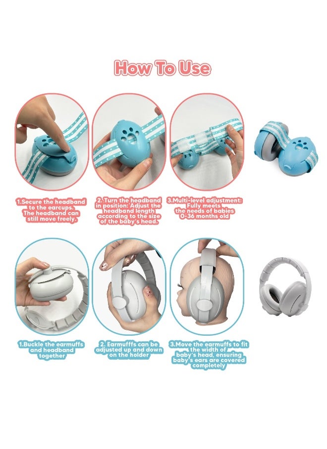 AL RAID - Baby Earmuffs Dual-purpose Head-mounted Noise-proof Sleeping Children's Outdoor Noise Reduction Earmuffs - Image 1
