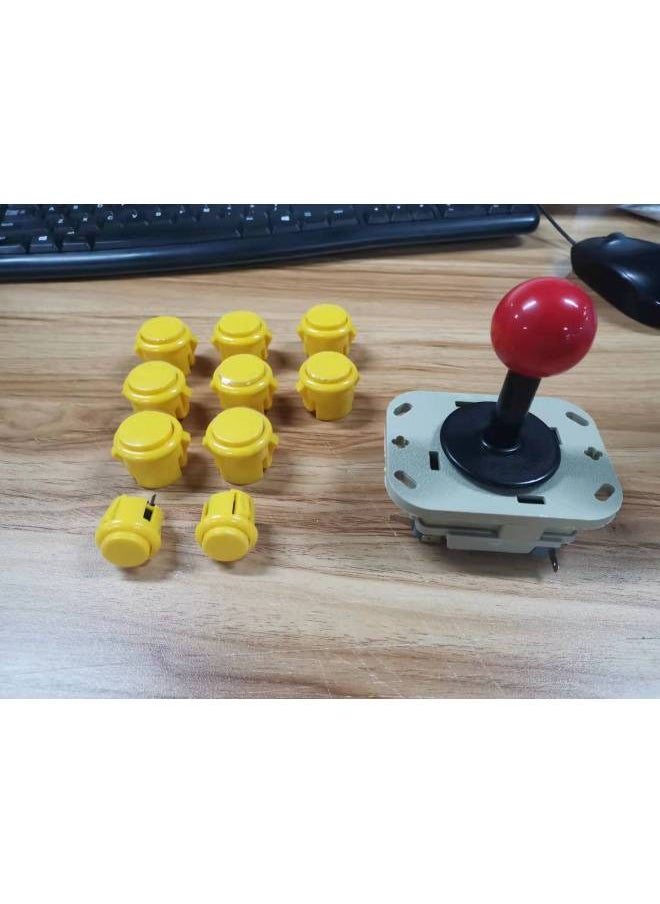 جنرال DIY Arcade Rocker Kit USB مقبض كمبيوتر لوحة تحكم اللعبة ثلاثة ولوحة أزرار هزازة ملحقات الصندوق السفلي - لون المنتج: مصاصة واحدة  - Image 3