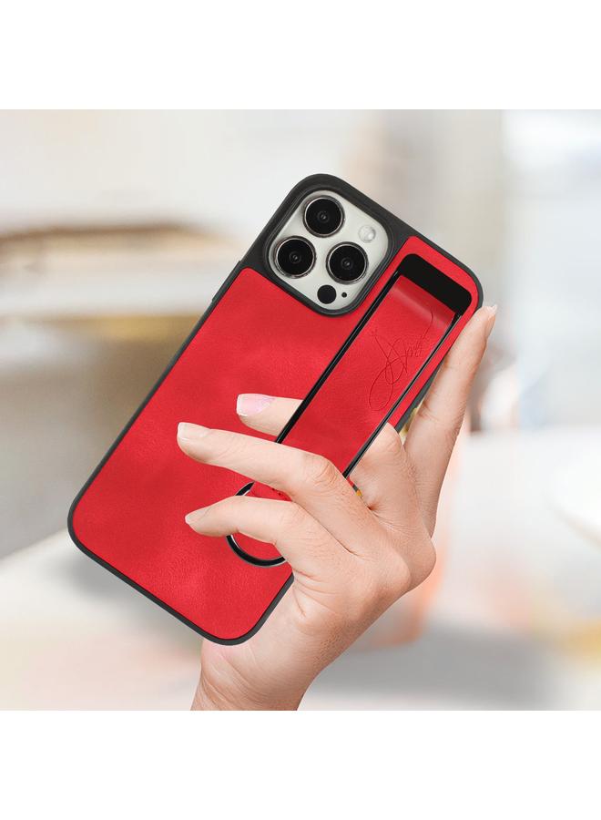 اس-توب جراب لهاتف iPhone 12 Pro Max مزود بحامل سوار معصم من الجلد وغطاء خلفي للهاتف - Image 5