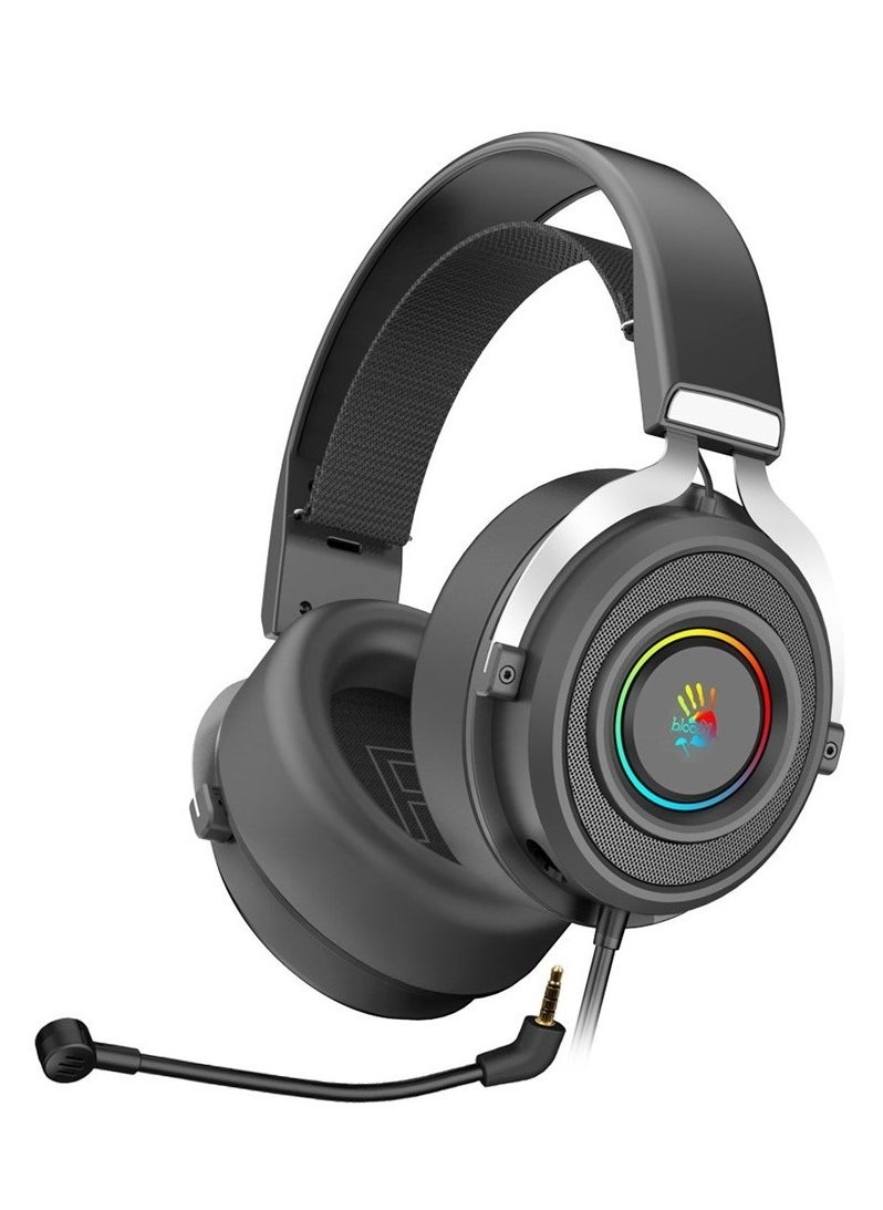 G535P RGB Gaming Headset - Stereo Sound –Detachable Noise-Cancelling Mic. - In Line Controller - Premium Comfort  | Black (3.5mm + USB)