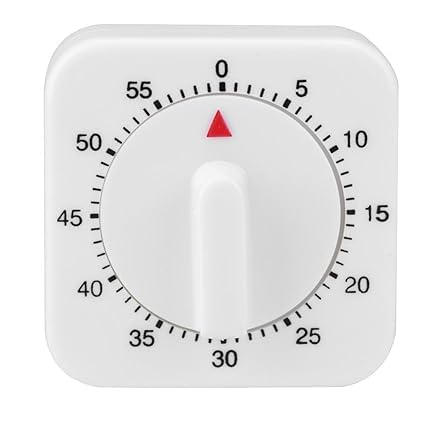 JUSTAKEIT 60 Minutes Mechanical Timer Kitchen Timer Alarm Countdown Manual Stand Small Loud Clock Gadgets for Baking Reminder Cooking Tools - Image 1