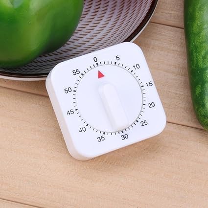JUSTAKEIT 60 Minutes Mechanical Timer Kitchen Timer Alarm Countdown Manual Stand Small Loud Clock Gadgets for Baking Reminder Cooking Tools - Image 4