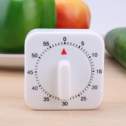 JUSTAKEIT 60 Minutes Mechanical Timer Kitchen Timer Alarm Countdown Manual Stand Small Loud Clock Gadgets for Baking Reminder Cooking Tools - Image 3