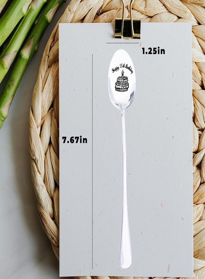 Borhmty 25th Birthday Gifts for Women Best Friend 25 th Birthday Gift for Daughter 25 Year Old Birthday Gifts for Him Her Bday Gifts for 25 Year Old Son 25th Birthday Spoon Gift for Boys Girls - Image 4