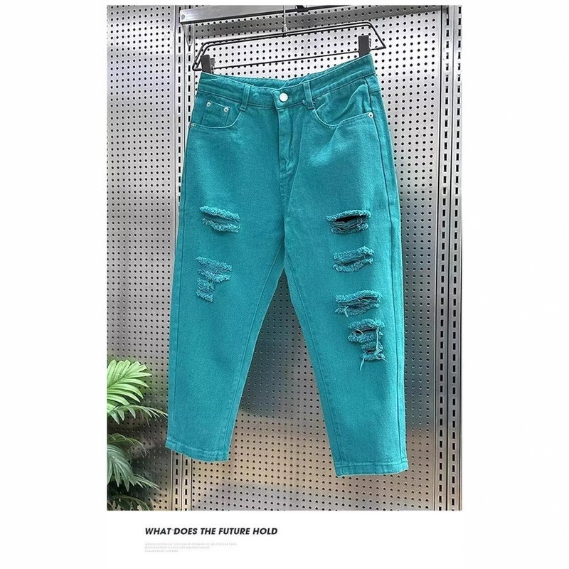 Unisex Classic Denim Jeans Loose Fit Daily Outdoor Wear - Image 4