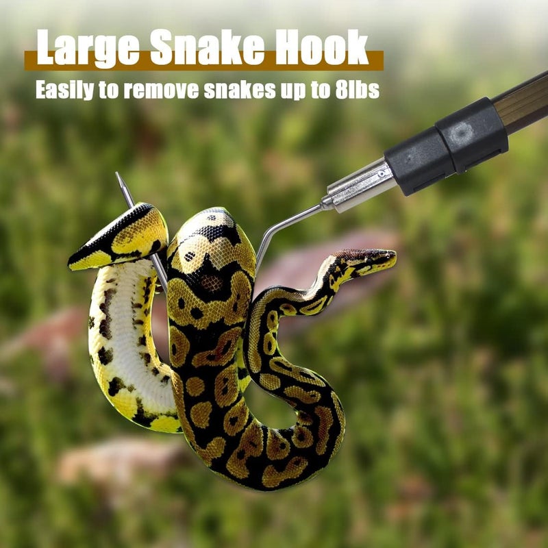 Wamlet 41.6" Snake Hook Reptile Catcher Stick Tongs Rattlesnakes Grabber Pick-up Handling Tool Kit for Catching Controlling or Moving Python Copperhead - Image 2