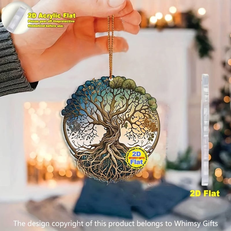 Tree Of Life 2D Acrylic Keychain Pendant for Car Backpack Room Decoration - Image 3
