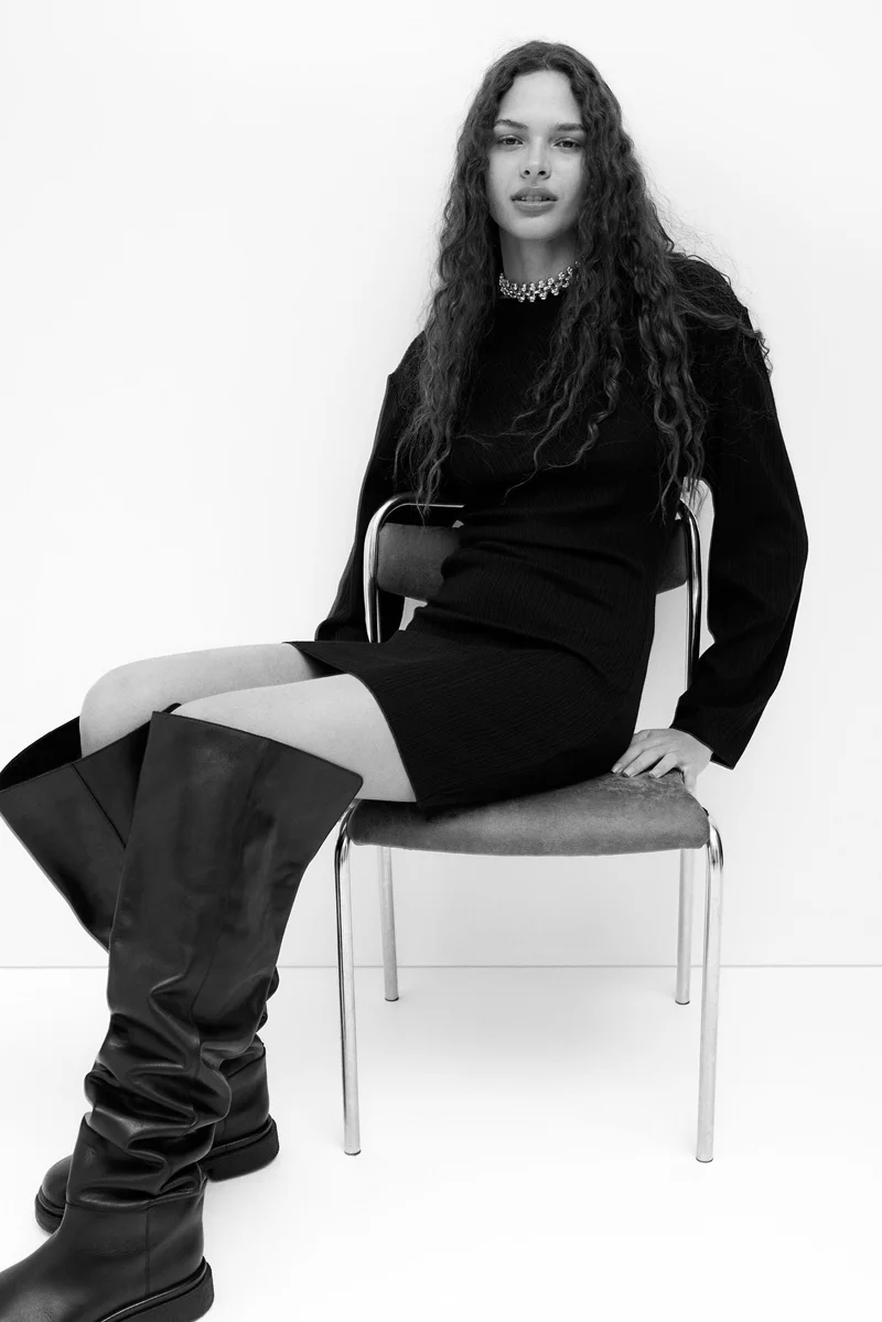 اتش اند ام فستان ضيق بتصميم منسدل