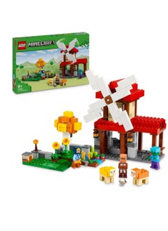 LEGO Minecraft The Windmill Farm Building Toy for 8 Plus Year Old Boys & Girls, Set with Characters, Animal Figures and a Zombie, Gamer Gifts for Kids 21262  - Image 1