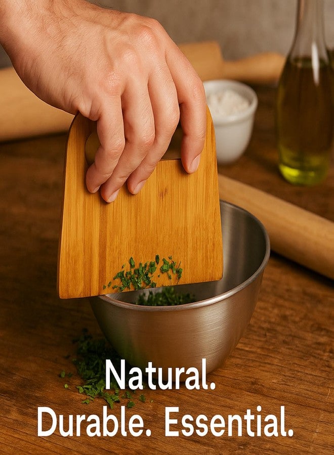 Mrs. Anderson's Baking Mrs. Anderson’s Baking Bench Dough Scraper, Natural Bamboo 5.91" x 5.63" - Image 5