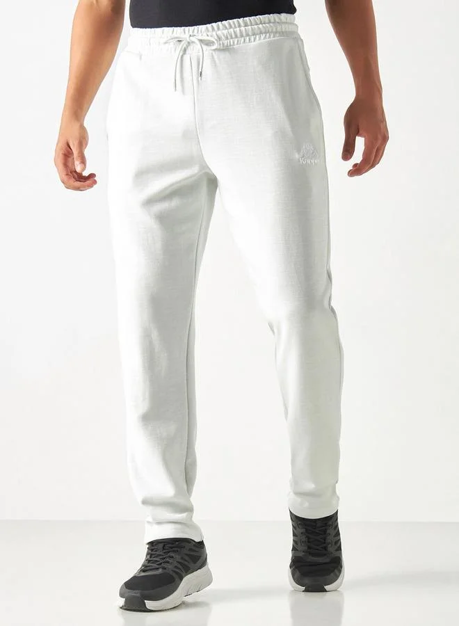 Kappa Logo Detail Track Pants with Drawstring Closure