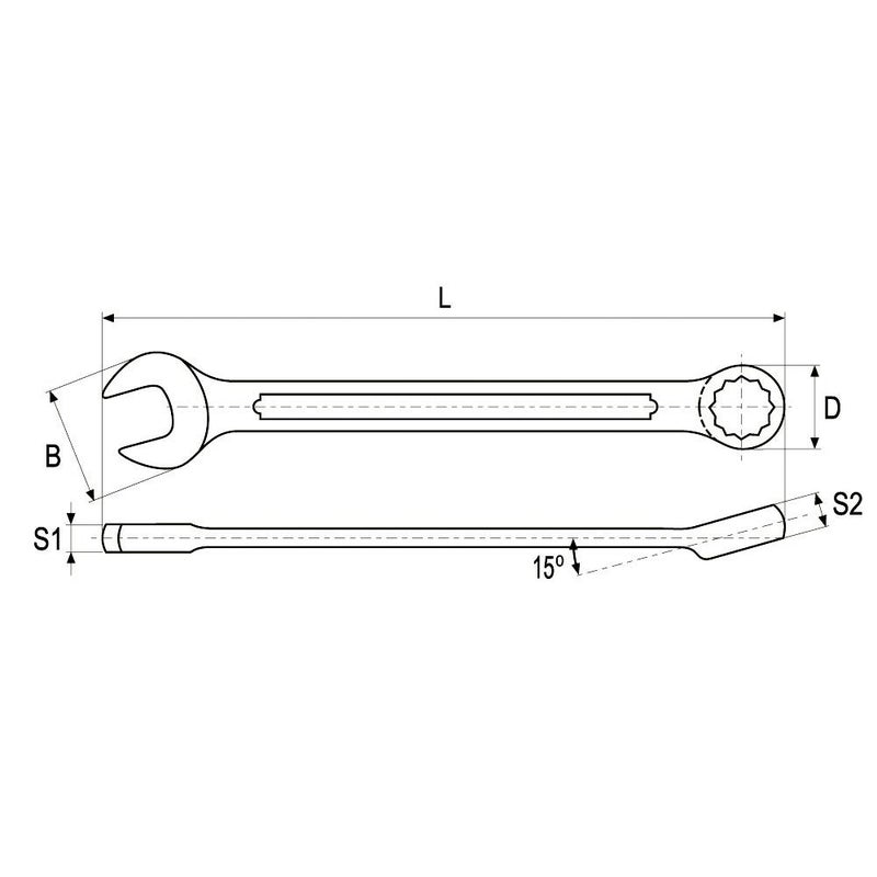Yato Yato 38 Inch Combination Spanner Wrench - Image 2