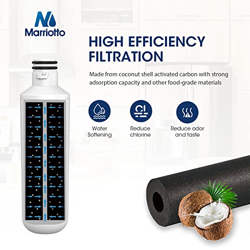 MARRIOTTO Water Filter LT1000PC Replacement for Refrigerator, Compatible with LT1000PC/PCS, LT1000PC, LT-1000PC, MDJ64844601, ADQ747935 ADQ74793504 Water Filter (4+4) - Image 5