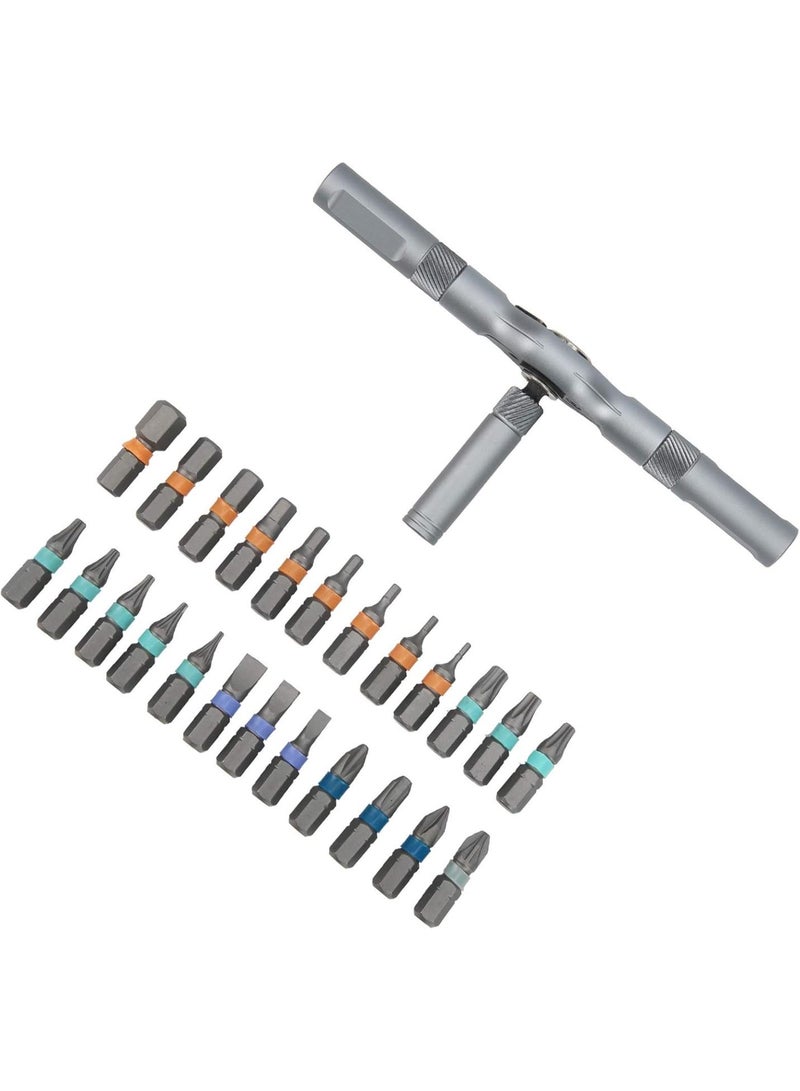 GGOOT Ratchet Screwdriver Set 24-in-1 Bit Multipurpose Repair Tool Manual Hardware with Handle RS1  - Image 3
