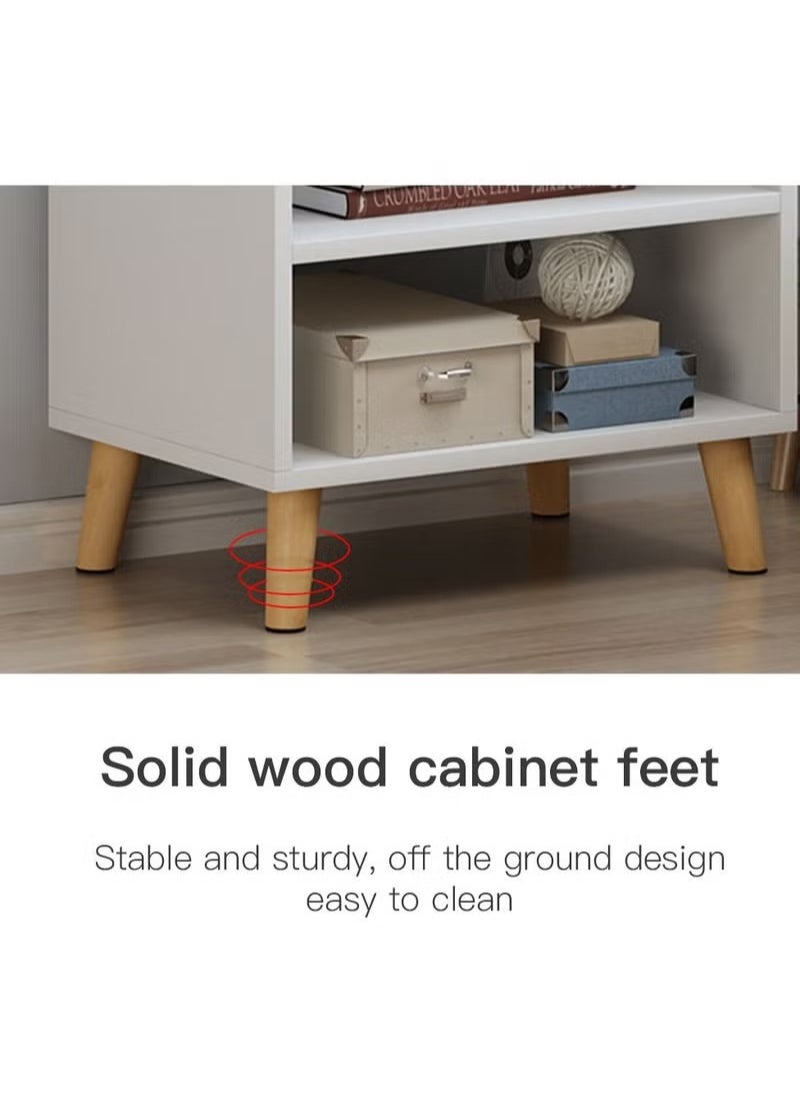 MIXDE - Sharpdo NIghtstands With 2 Shelves Simple Bedside Storage Cabinet For Bedroom Or Living Room - Image 1