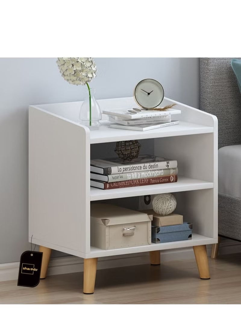 MIXDE - Sharpdo NIghtstands With 2 Shelves Simple Bedside Storage Cabinet For Bedroom Or Living Room - Image 1