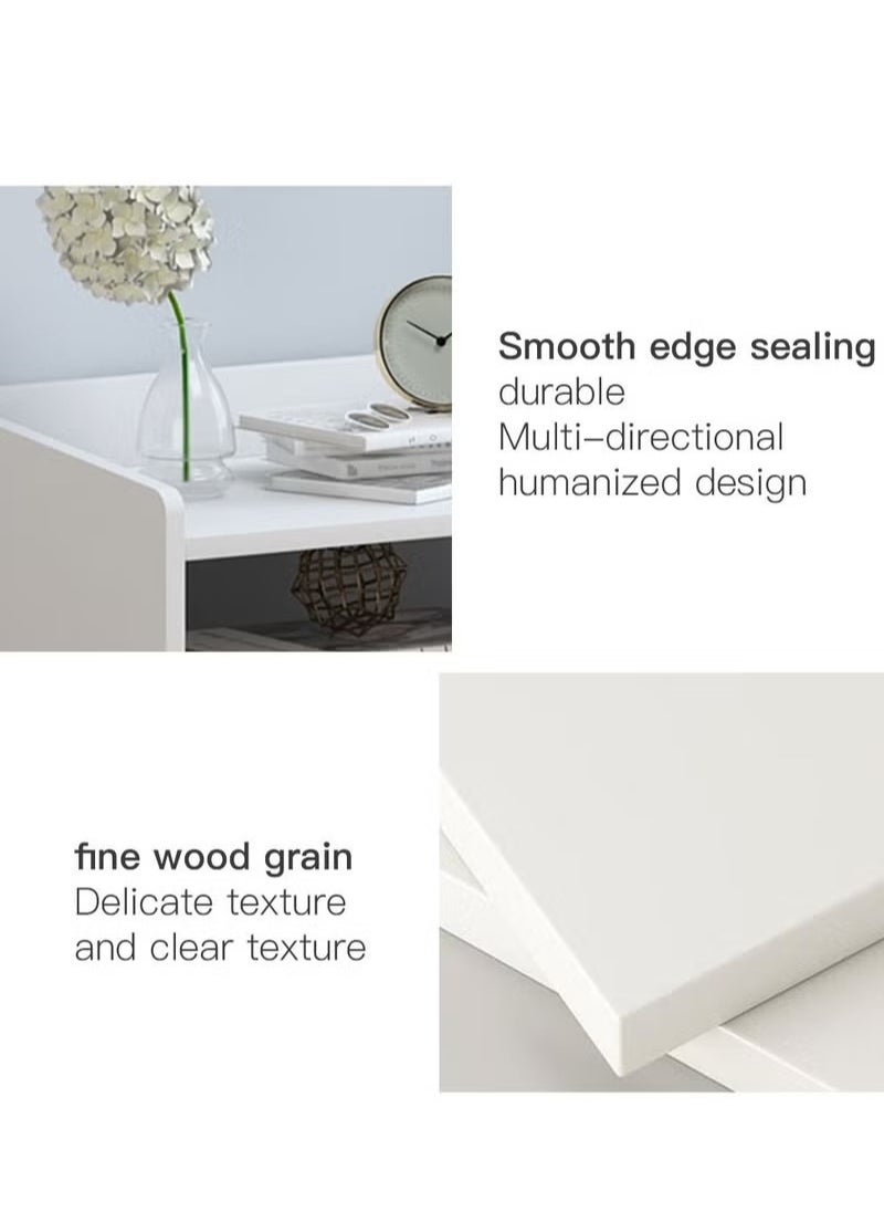 MIXDE - Sharpdo NIghtstands With 2 Shelves Simple Bedside Storage Cabinet For Bedroom Or Living Room - Image 1
